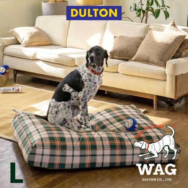 【本体サイズ (約)】：H.130mm W.1100mm D.860mm【素材】：カバー：ポリエステル100%中材：ポリエステル綿(上部)、ポリウレタン(下部)【説明】：大ぶりでクラシカルなチェックパターンをあしらったドッグベッド。 犬にと...