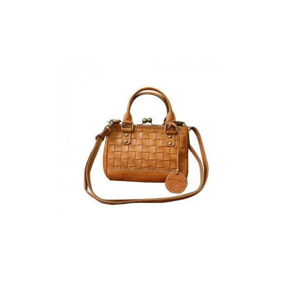 zucchero がま口メッシュハンドバッグ BR ブラウン 40 48969