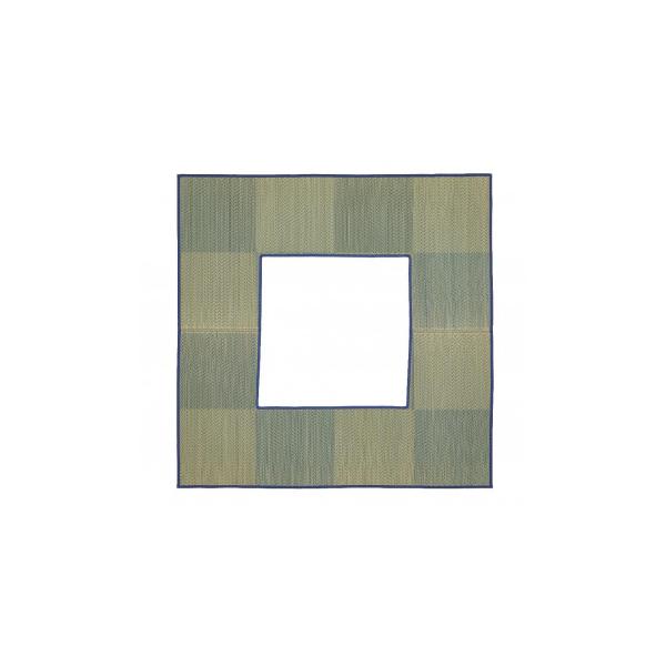 夏でも掘りこたつで足をのばせます。中央部分は独立しており、取り外し出来ます。 生産国:中国 素材・材質:表面:い草100%裏面:不織布縁:綿100% 商品サイズ:(約)191×191cm