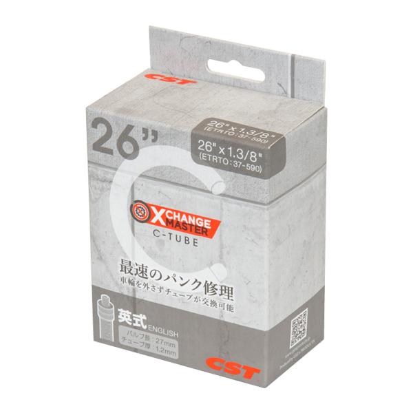 ・車輪を外さずに短時間でチューブ交換が可能なC 型チューブ。・バルブ形状：英式・サイズ：26" x 1.3/8"・ETRTO：37-590・重量：215g・バルブ長：27mm・厚さ：1.2mm