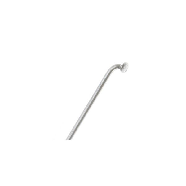 ・スポーク中央部を細く絞ったダブルバテッド仕様のスポーク。　冷間鍛造製法により強度を落とすことなく軽量化を実現しています。　2.0/1.8/2.0mmシルバー10本セット・ステンレス・＃14／＃15／＃14(2.0／1.8／2.0mm)・真...