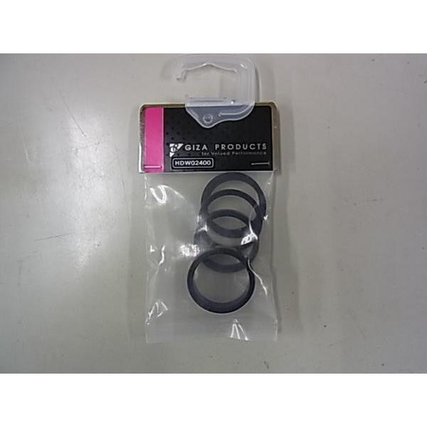 ・GIZA PRODUCTS（ギザプロダクツ）・カラー：ブラック。材質：アルミ合金。・サイズ：１．1/8”（オーバーサイズ 28.6mm用）。外径：35.1mm。・厚さ：1mmｘ2枚　3mmｘ1枚　5mmｘ1枚　10mmｘ1枚　　計5枚セット。