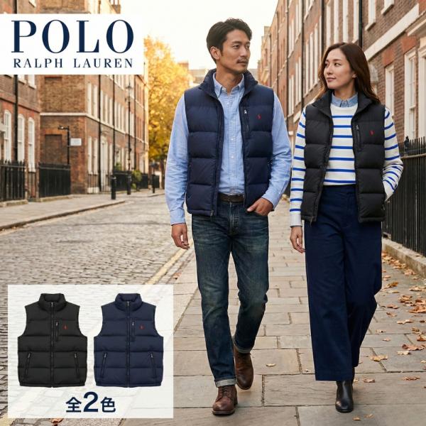 リリ　　　Polo Ralph Lauren ネイビー ダウンベスト XS POLO RALPH LAUREN（ポロ・ラルフローレン） ポロ ラルフローレン