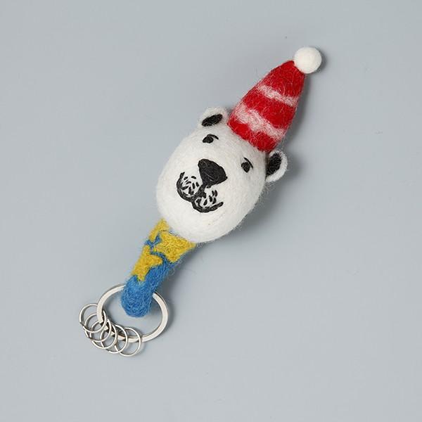 zoologique］フェルトアニマルキーリング シロクマのシロくん（ズー