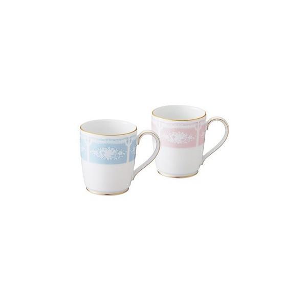 送料無料】Noritake（ノリタケ） レースウッドゴールド マグペアセット