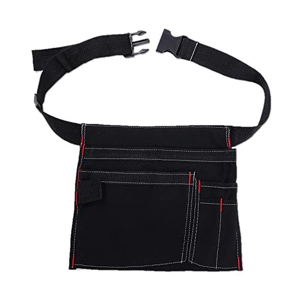 「商品情報」「主な仕様」大小サイズの異なる5つの収納ポケットが備わった、便利な作業用ウエストポーチ。工具やタオル、設計図面ノート、筆記用具、スマホなど種類ごとに分けて収納できます。耐久性に優れた帆布生地を採用しており、ハサミやカッターなどの...