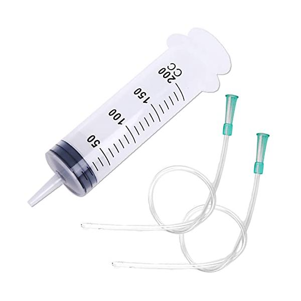 注射器 シリンジ インジェクタ プラスチック 多機能注射器 実験 計量 ディッシュ シャーレ クリア 200ml