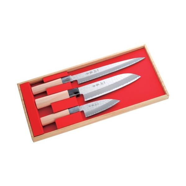 ヤクセル 包丁 3本組セット 三徳包丁 刺身包丁 小出刃包丁 日本製 ステンレス製 和包丁初心者向け 関藤平作 鎚起 ついき 357 Rea08e80f425 夢現本舗 通販 Yahoo ショッピング
