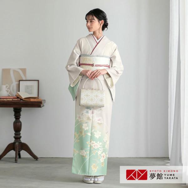 訪問着 レンタル 入学式 卒業式 結婚式 袷 ライトローズグレー×ライト