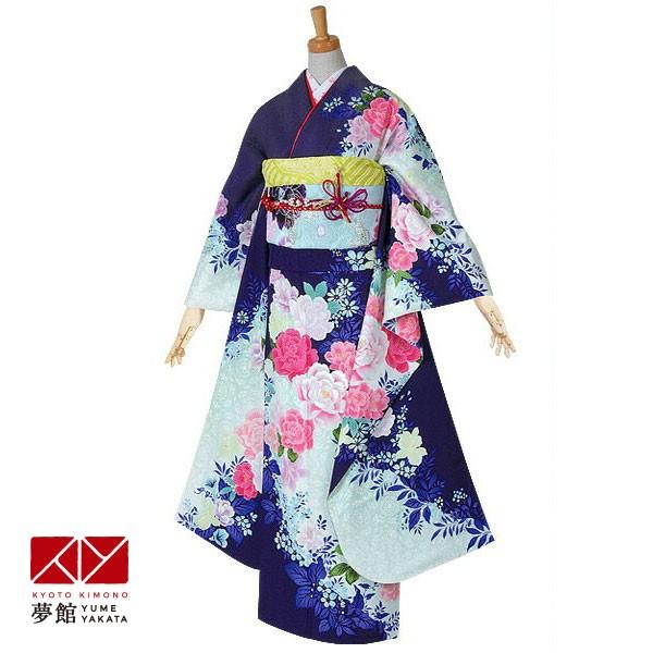 シンプル薔薇　振袖フルセット 艶魁】FS-315｜赤やピンクの薔薇が華やかな成人式振袖｜kimono