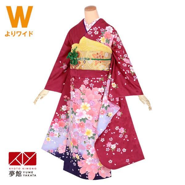 振袖レンタル  赤 花の舞(絹)(特) 成人式 結婚式 一点物 対応身長150〜160cm 2〜11月利用 R1662