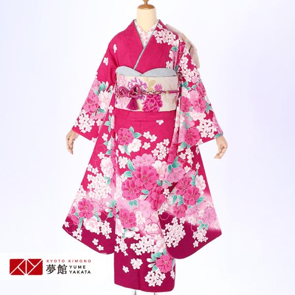 振袖レンタル ピンク 乙女桜 成人式 結婚式 対応身長154〜165cm 2〜11