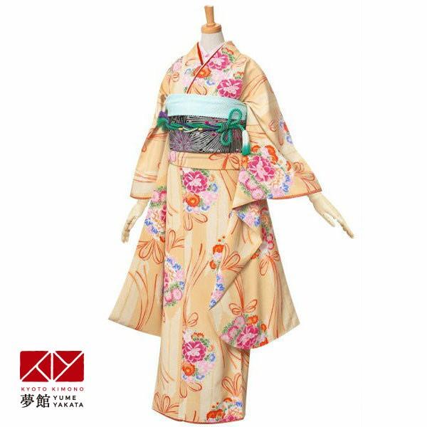 きもの道楽 振袖 レンタル 成人式 結婚式 ベージュ 薬玉矢絣(宅