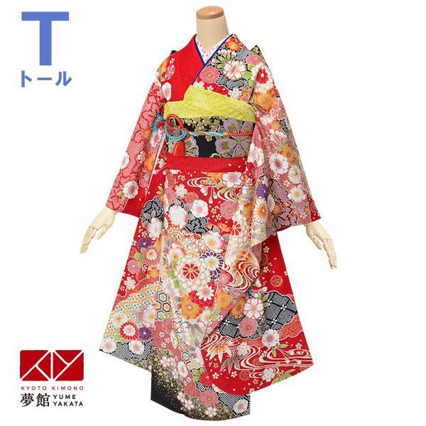 振袖 レンタル 成人式 結婚式 赤 毬に桜菊雪輪（絹）(R2097)12月
