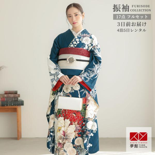 [Release date: June 1, 2026]鉄紺地に手書き風の菊や牡丹の筆線が映える、日本画の花々のようなお振袖。真っ赤な菊に桜鼠の雪輪と、白市松の差し色が程よいアクセントになっています。和柄ではあるものの、いわゆる古典柄とは一...