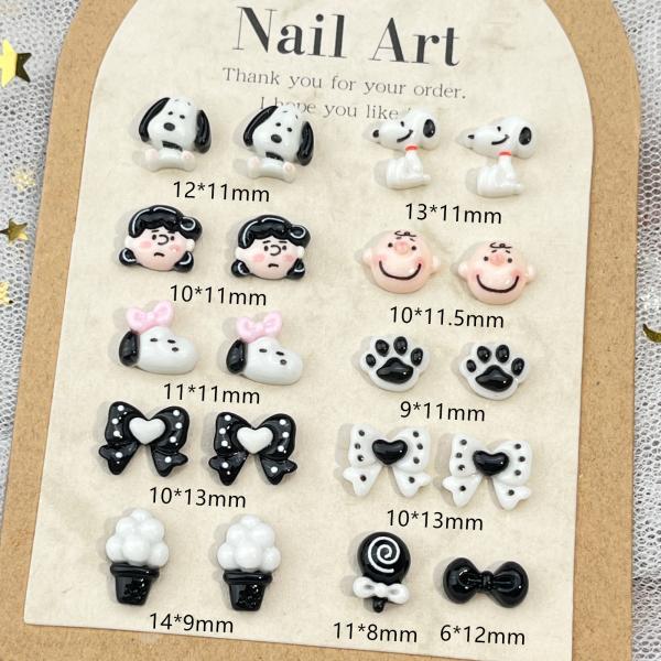110枚入り スヌーピー ネイルチャーム ヘアクリップ DIYアクセサリーパーツ ネイルデコレーション ストーン 3d ジュエリーパーツ 手芸 ハンドメイド デコパーツ【ネイルパーツ セット】キュートでオシャレなスヌーピーネイルパーツ。家庭...
