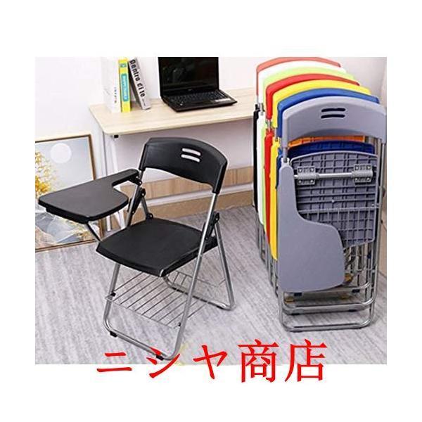 テーブル付き 荷物置き 4脚セット 折りたたみ椅子 コンパクト パイプ椅子 かご付き 会議 感染症対策 ソーシャルディスタンス