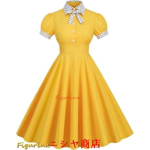 パーティー ワンピース 50年代 レトロワンピース ロカビリー 半袖