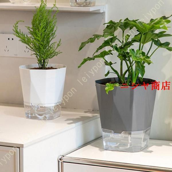 植木鉢 プラスチック プランター 北欧 おしゃれ 透明台座 シンプル