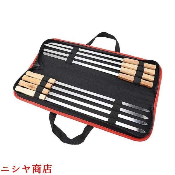 専門8ピースケバブ串ケバブ串金属フラットワイドバーベキューケバブ串金属串ケバブ串焼き用バーベキュー串金属串パーティー用スティック
