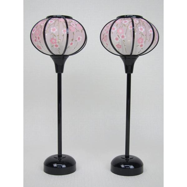 コードレス雪洞　対（２個）でセットです。雪洞１本あたり単４電池×２（合計４本）　素材：樹脂製品高さ27cm×幅11cm （屏風の高さ30〜36ｃｍに使用