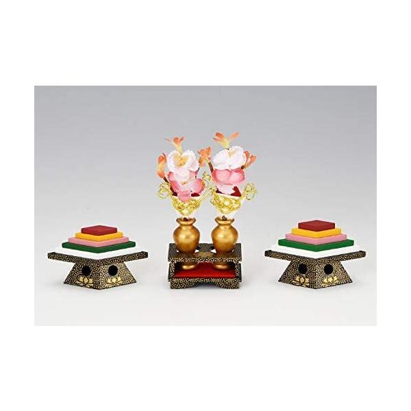25号黒塗り 京型6点セット 雪輪桜 349010 （ネット販売限定品）雛人形 