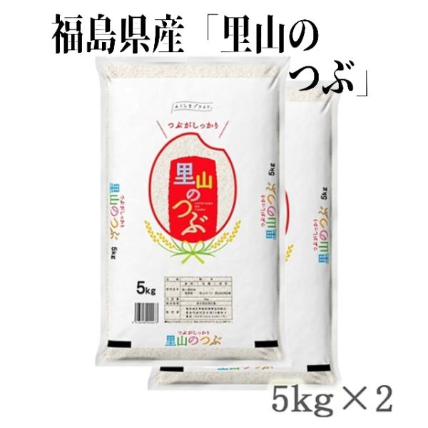 令和7年産新米 福島県産米 里山のつぶ 5kg×２袋（箱入り）★単一原料米(銘柄米)なので美味しいと大人気・町の小さな米屋がお届けする福島の美味しいお米です★