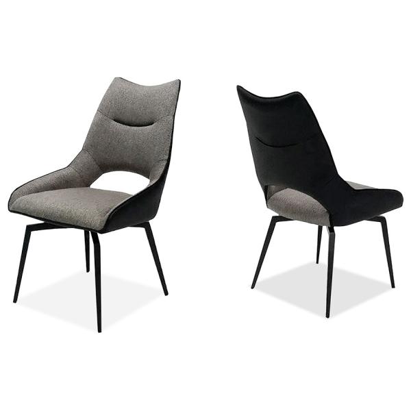 コーラル ダイニングチェア 回転チェア モダン おしゃれ 北欧 グレー