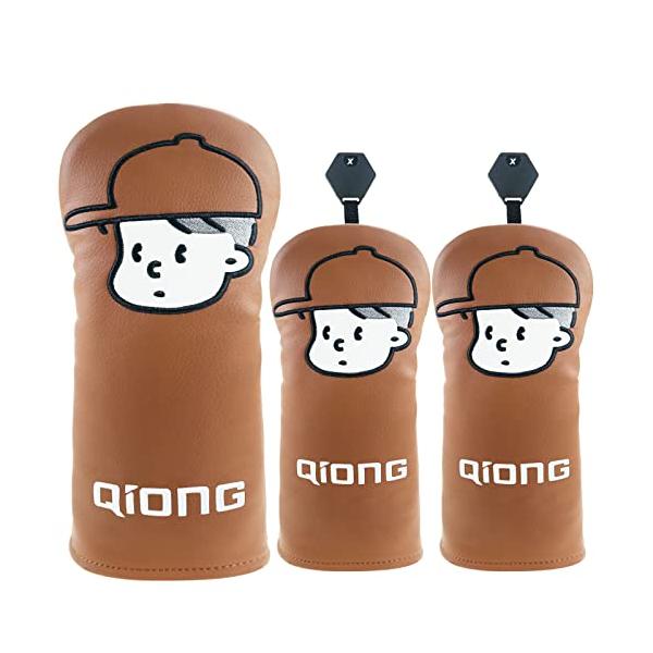 並行輸入品】QIONG ゴルフクラブカバーセット - 3パック ゴルフクラブ