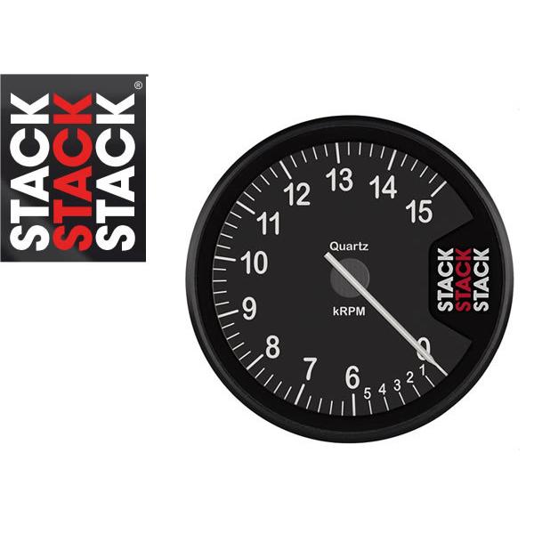 STACK(スタック)タコメーター ST200 0-6-15000rpm 黒 : ゆにゅー