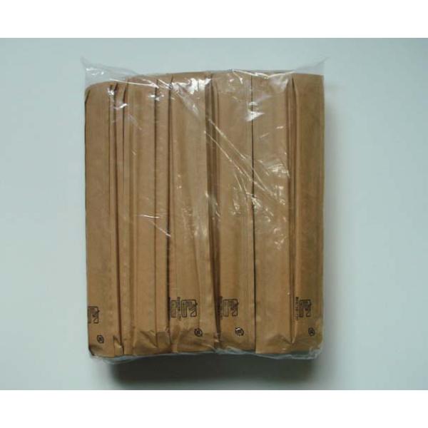 割り箸(完封 元禄箸) 1ケース(4000膳入) 20.3cm クラフト未晒 紙 完封 アスペン元禄 （楊枝入) 100膳入 40袋入