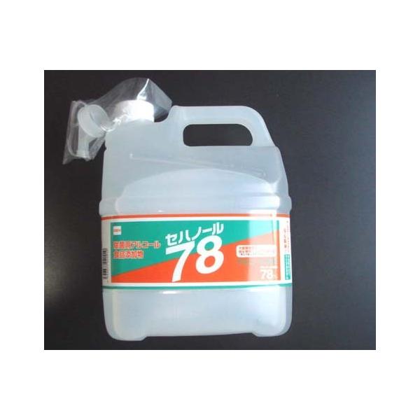 アルコール製剤　アルコール濃度78％で強力な除菌力です。瞬間除菌なので、作業時間がかからず2度拭きや、水洗いの必要がありません。食品用発酵アルコールを原料にした製剤なので食品についても安心です。pHは中性に調整しているのでサビが出ません。終...