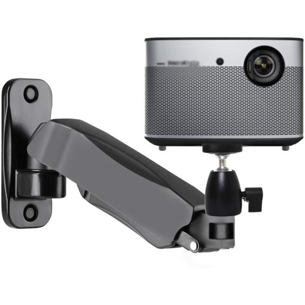 プロジェクター 台 マジックアーム 吊り金具 壁掛け金具 360度フレキシブル調整 Projector Stand 高さ調節可能なシングルアームマウント スイベルマウント プロ