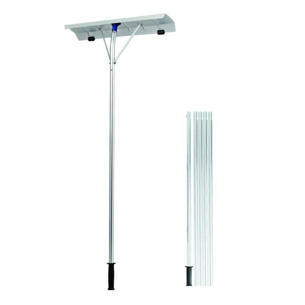 【高品質素材】雪かき道具の本体全体は、高品質の防錆アルミニウムで作られており、耐久性があり、長持ちし、防錆効果があります。サポートバーは、ブレードとメインチューブの間にしっかりとした三角構造を形成し、雪かきの耐久性と安定性を向上させます。【...