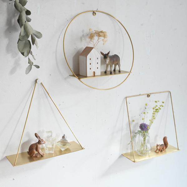 ウォールシェルフ 賃貸 壁 棚 取付 おしゃれ 真鍮 壁掛け 飾り棚 壁