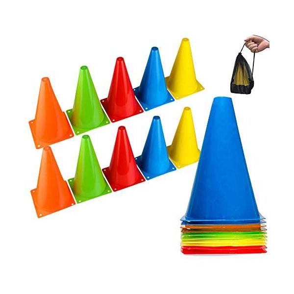 他サイト： BiAnYC 23cm マーカーコーン,カラーコーン ミニ,ミニコーン,サッカー コーン,三角コーン ミニ,サッカー 野球 テニス フットサル 練習の商品画像