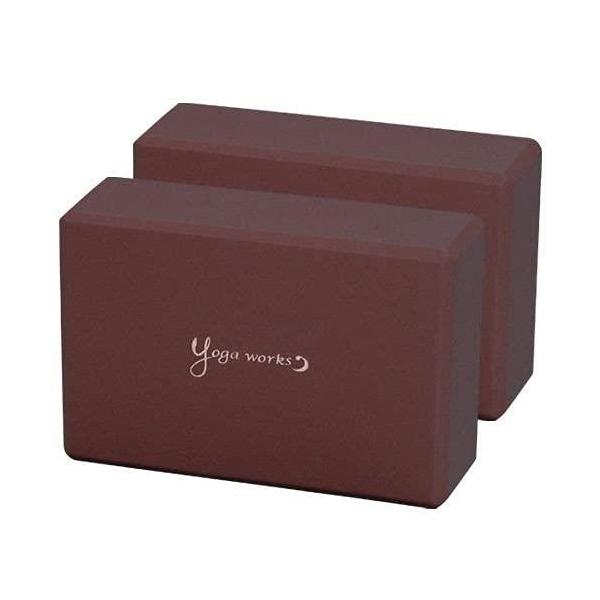 他サイト： ヨガワークス(Yogaworks) ヨガブロックA 2個セット バーガンディー EVA YW-E321-C008の商品画像