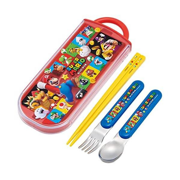 他サイト： スケーター(Skater) 子供用 お弁当 トリオセット 箸 スプーン フォーク キッズ カトラリー 抗菌 加工 開けやすいスライド式 日本製 スーの商品画像