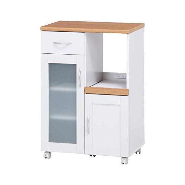 不二貿易 キッチン収納 食器棚 幅60×奥行39.5×高さ89cm ホワイト