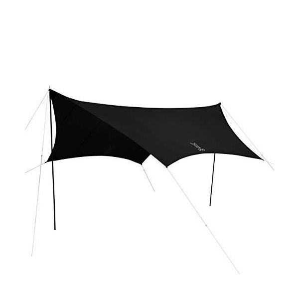 他サイト： DOD(ディーオーディー) いつかのタープ はじめてでも扱いやすい ベーシックな ヘキサタープ waterproof Medium ブラック オールの商品画像