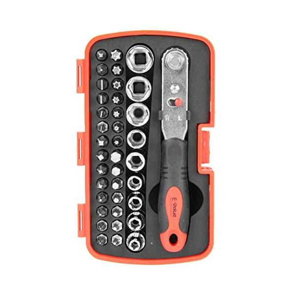 (未使用･未開封品)E-Value ドライバー&ビット・ソケットセット 38pcs 家具の組み立て・メンテナンス用 EMT-38C E-Value ドライバー&ビット・ソケットセット 38pcs 家具の組み立て