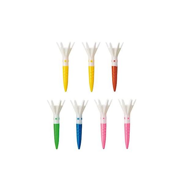 他サイト： ダイヤゴルフ(DAIYA GOLF) ゴルフティー トマホークティー ショート(7本入) 全長42mm TE-508A Aタイプ(カップ部ホワイト)の商品画像