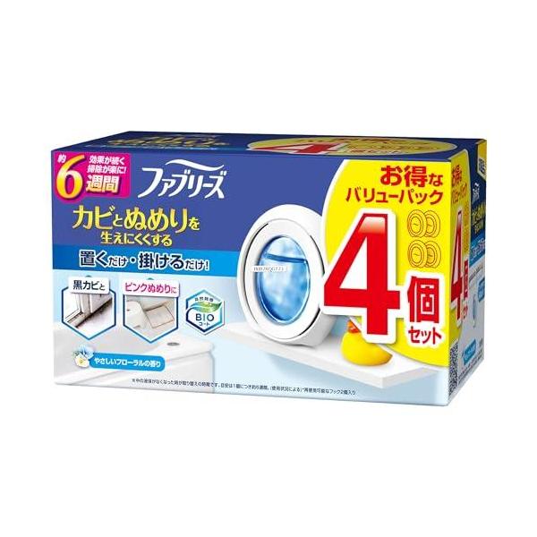 他サイト： ファブリーズ お風呂用防カビ剤 フローラル 4個パック 7mLx4の商品画像