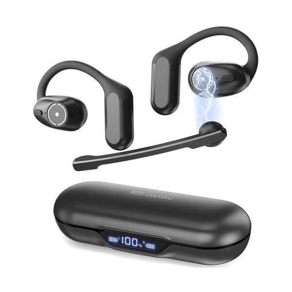 他サイト： Bluetoothヘッドセット【2025年業界高水準傑作 マイク付き 脱着式オープン型】 Earaku(イアラク) MicCuff 一体両用 通話用の商品画像