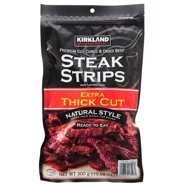 他サイト： KIRKLAND SIGNATURE カークランド シグネチャー ビーフジャーキー ステーキストリップス 大容量 300gの商品画像