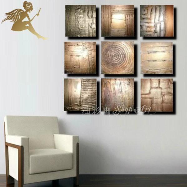 手書きの油彩画 絵画 インテリア 壁掛け 油絵 おしゃれアートパネル ９パネルセット ゴールドde模様 1777 油彩画shop Art 通販 Yahoo ショッピング