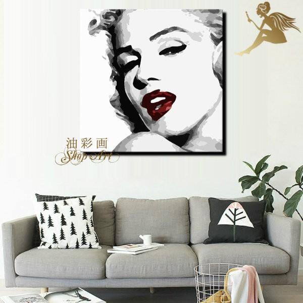 手書きの油彩画 絵画 おしゃれインテリア 壁掛け アートパネル 特大１パネル マリリンモンロー レットリップ 5069 油彩画shop Art 通販 Yahoo ショッピング