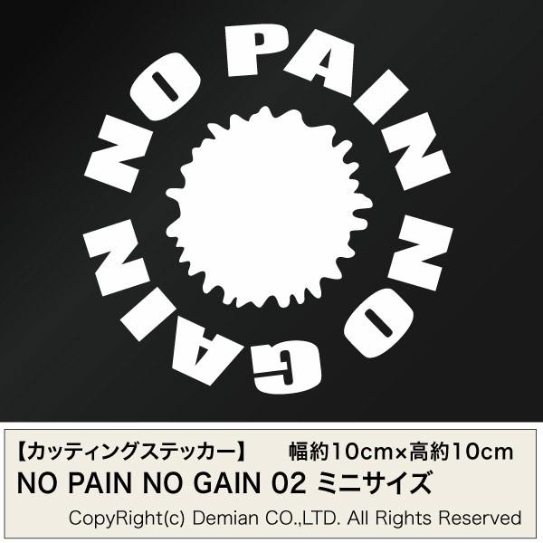 No Pain No Gain 02 ノーペインノーゲイン カッティングステッカー ミニサイズ 3枚組 幅約10cm 高約10cm C1010npng02 ゆうせいマーケット 通販 Yahoo ショッピング