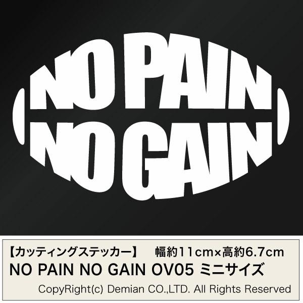 No Pain No Gain Ov05 ノーペインノーゲイン カッティングステッカー ミニサイズ 3枚組 幅約11cm 高約6 7cm C1167npng05 ゆうせいマーケット 通販 Yahoo ショッピング
