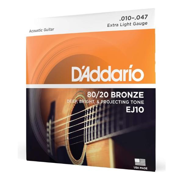 他サイト： D'Addario ダダリオ アコースティックギター弦 80/20ブロンズ Extra Light .010-.047 EJ10 .の商品画像